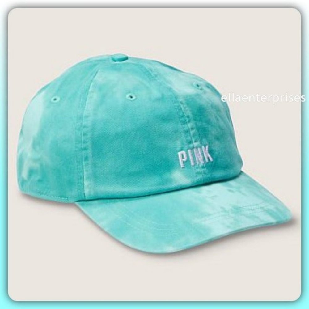 VS Pink Baseball Hat Teal Tie Dye Cap